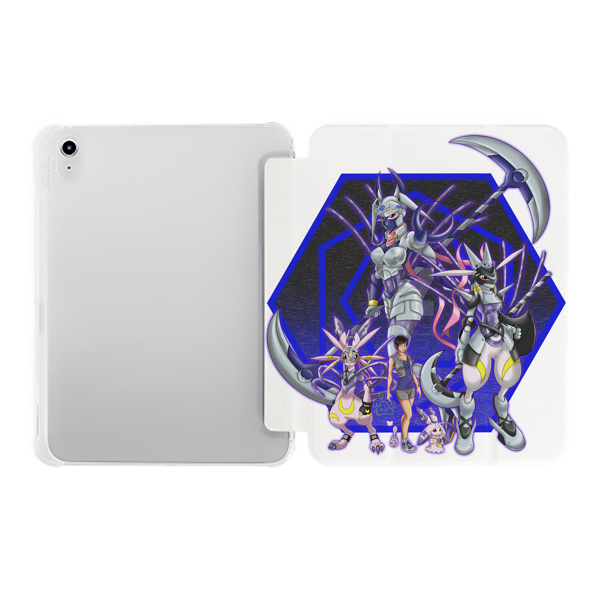 （画像用） Digimon デジタルモンスター/デジモン IPad ケース ペン収納付き 三つ折りスタンド PUレザー×シリコン 対応機種9.5/10.5/10.9インチ